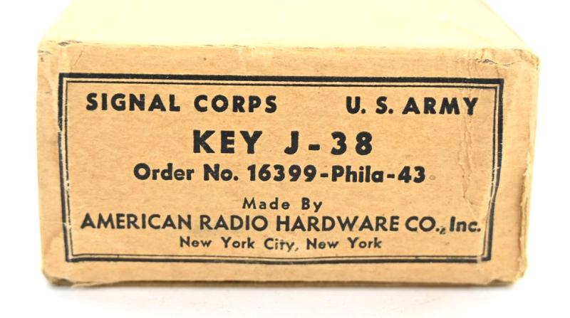 US WW2 Signal Corps Morse Key J-38 in Box