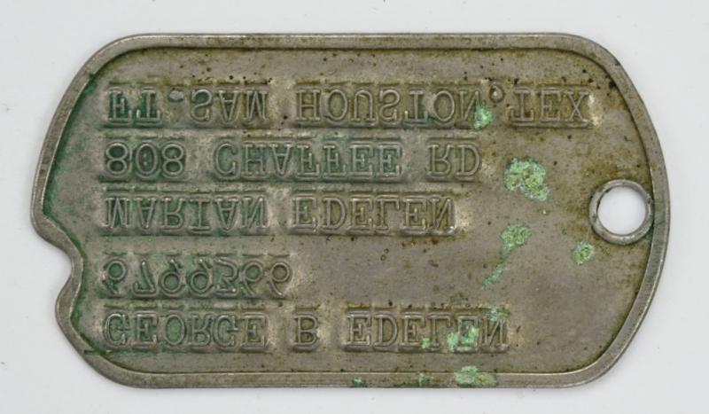 USAAF WW2 Dog-Tag 'George B. Edelen'