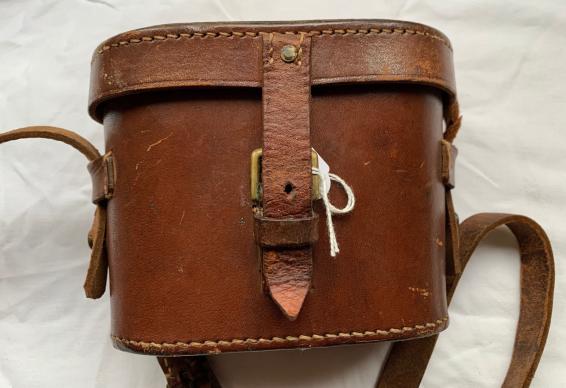 WW2 British Galilean Binoculars & Leather Case