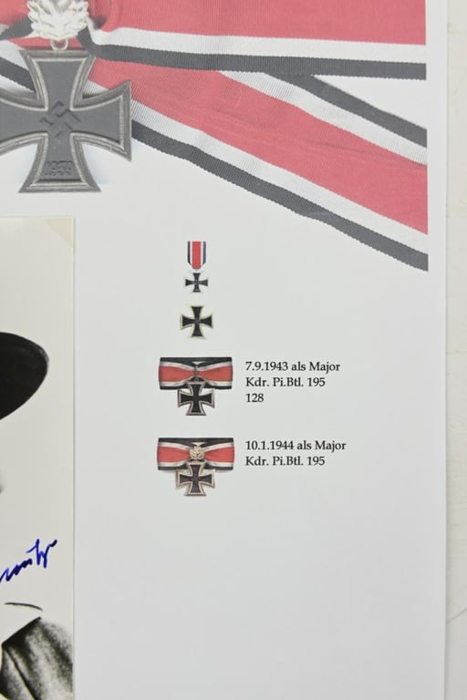 Signature of Wehrmacht Heer KC&OLC Recipient 'Josef-Georg Mulzer '