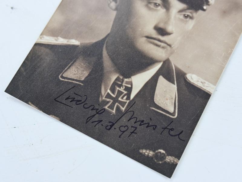 Signature of Luftwaffe KC Recipient 'Ludwig Meister'