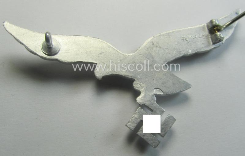 WH (LW) aluminium-based: 'Brustadler für Sommerrock' (being a neatly maker- ie. 'A'- or: 'Assmann'-marked specimen)