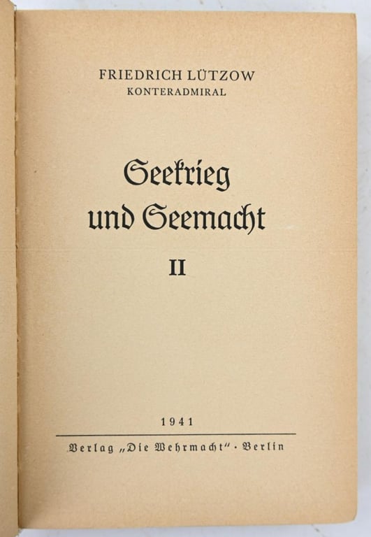German Book 'Seekrieg und Seemacht'