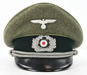 German WH Officer Visor Cap 'Panzergrenadier'