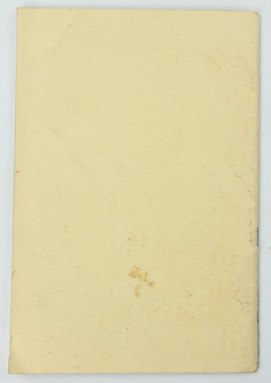 German WH Clothing Booklet 1937