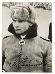 Signature of Waffen-SS KC-OLC Recipient 'Max Wünsche'