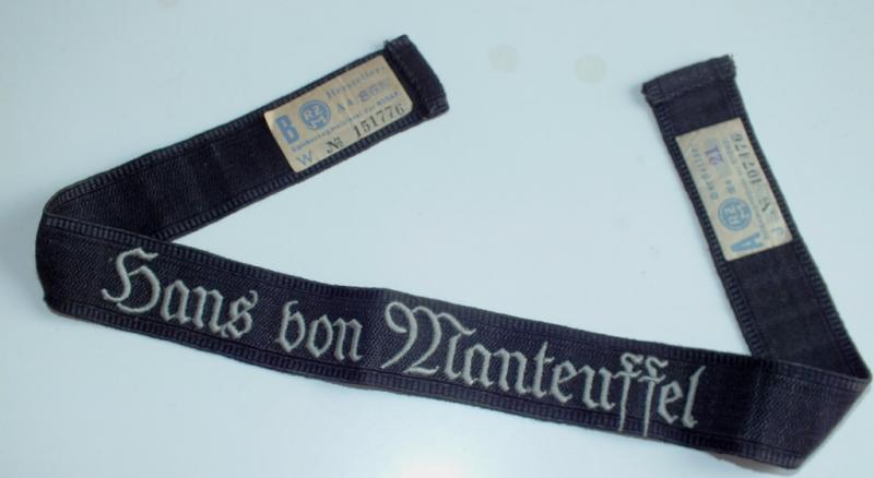 SA HANS VON MANTEUFFEL HONOUR TITLE