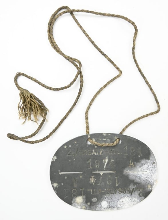 German WH Dog-Tag 'Ers. Btl. 181'
