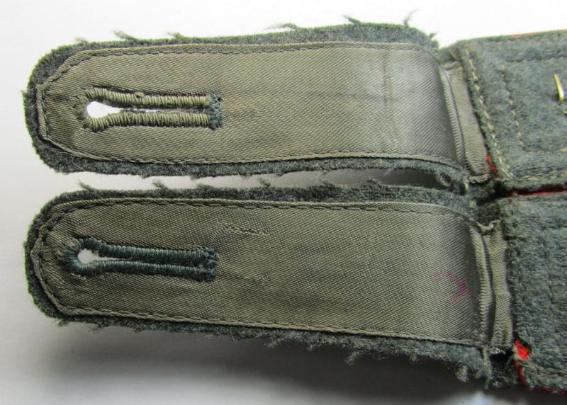 Superb - albeit minimally mis-matched! - pair of WH (Heeres), early- (ie. mid-) war-period so-called: 'M41/M43'-styled, NCO-type 'cyphered' shoulderstraps for usage by an: 'Oberwachtmeister der Art.-Truppen u. Mitglied einer Artillerieschule'