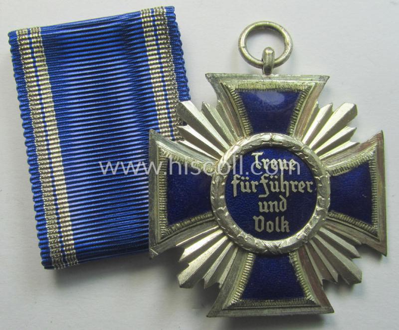 'N.S.D.A.P. Dienstauszeichnung in Silber' (ie. '2. Stufe für 15 Jahre t. D.') being a neatly maker- (ie. '2'- thus by the: 'B.H. Mayers Kunstprägeanstalt' marked example)