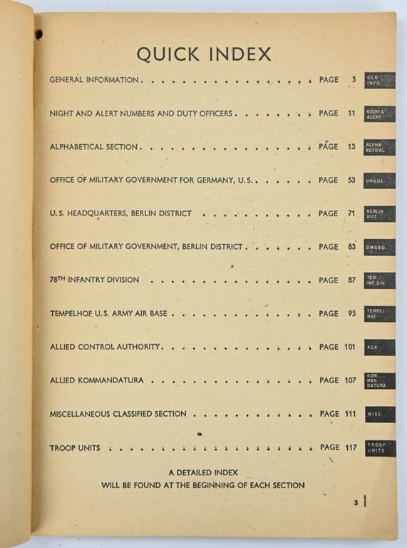 US Headquarters Berlin Telephone Directory