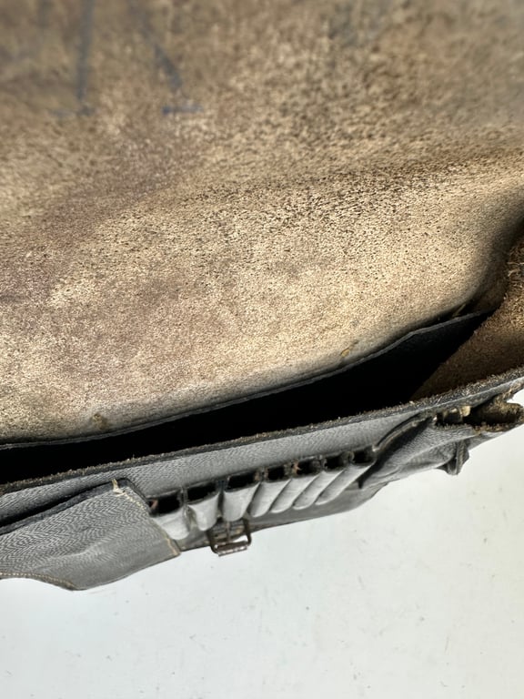 Original German WWII Black Leather Mapcase