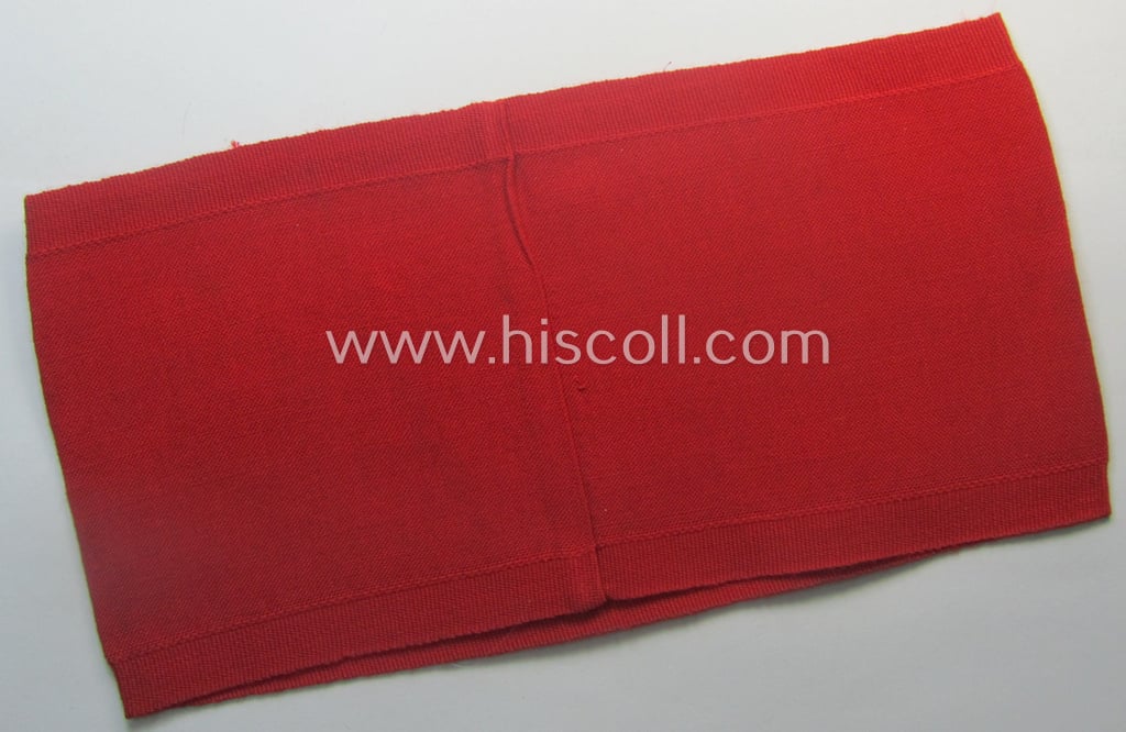 Attractive - and scarcely found! - EM- (ie. NCO-) pattern 'Reichsluftschutzbund' (ie. 'RLB'-) service-armband as executed in the neat 'BeVo'-weave-pattern as was specifically intended for usage by the: 'RLB-Werkluftschutz'