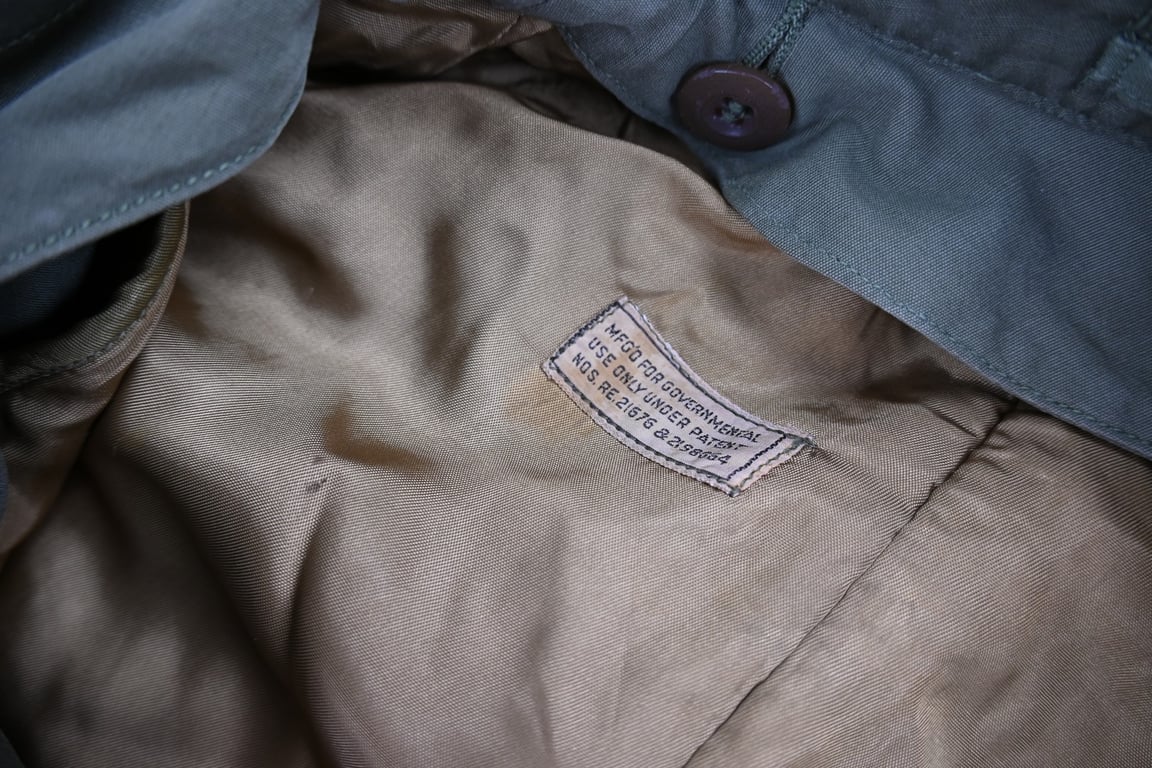 US WW2  Cotton Trench Coat w/Wool Liner  94th Infantry Division