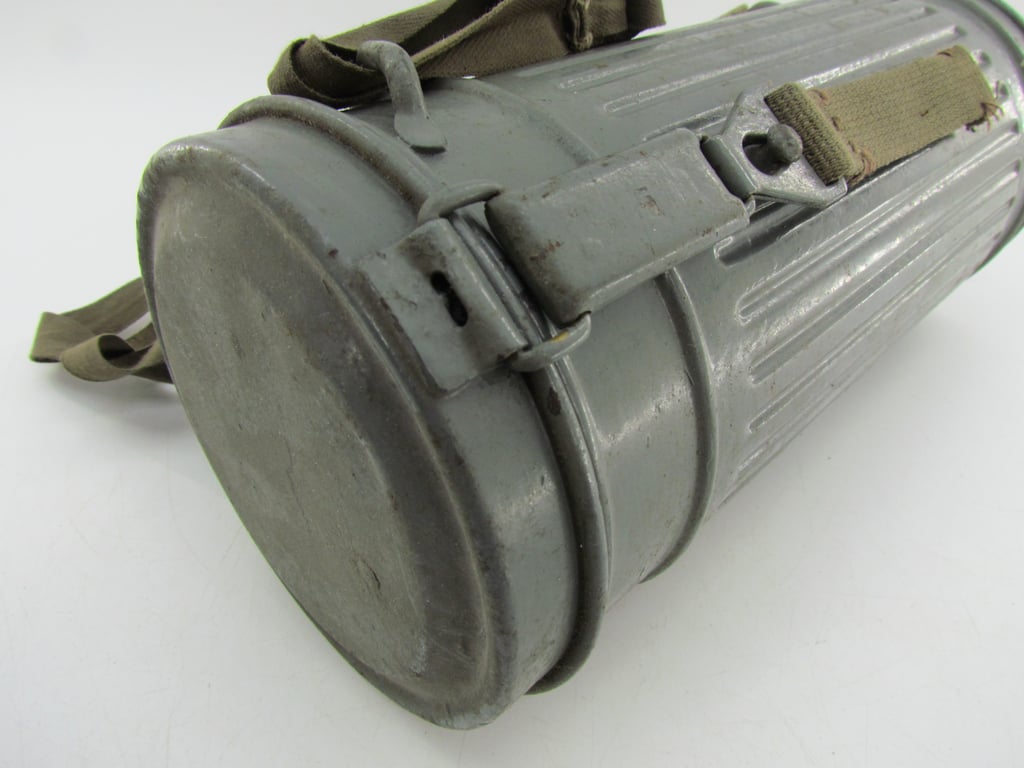 Kriegsmarine Grey Gasmask Cannister with straps