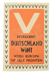 German Collaboration Stamp 'Deutschland wint voor Europa op...