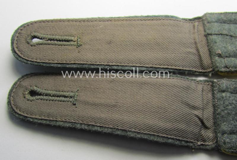 Pair of WH (Heeres) NCO-type (ie. 'M40- o. M43'-pattern) shoulderstraps as was intended for usage by an: 'Unteroffizier eines Heeres Nachrichten-Abteilungs'