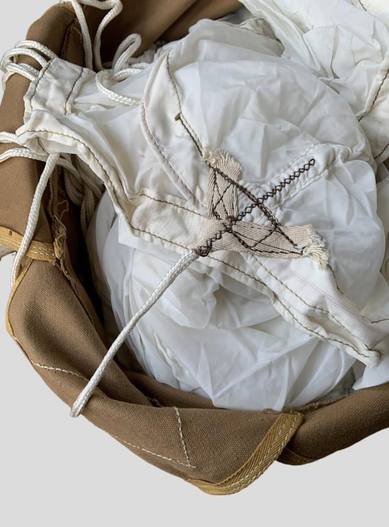 British Airborne Container Parachute in White