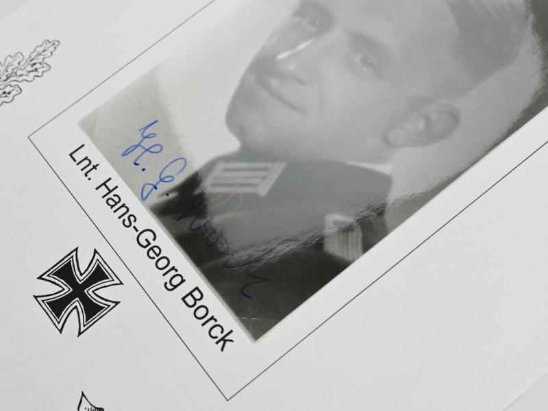 Signature of Wehrmacht (Heer) KC Recipient 'Hans-Georg Borck'