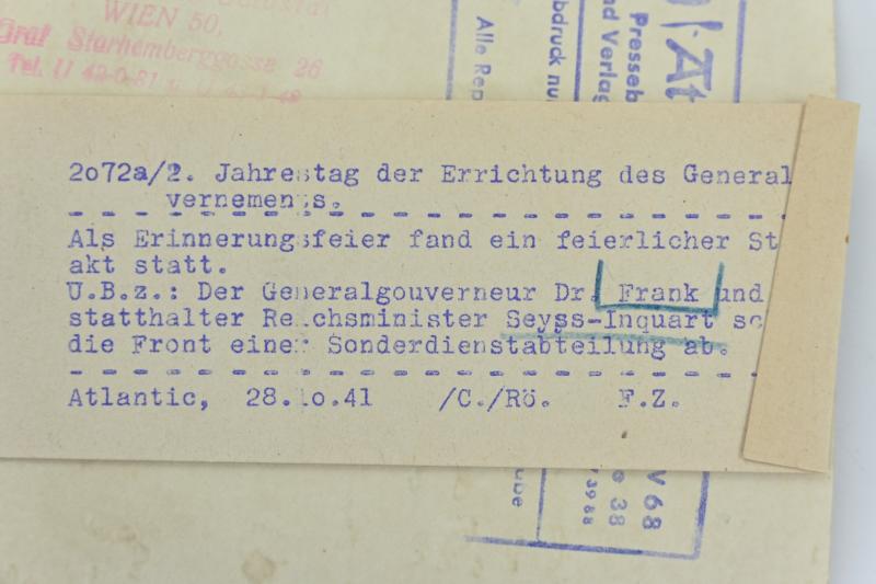 German Press Photo Seyss-Inquart/Dr. Frank