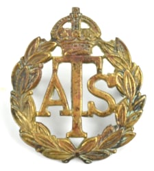 British WW2 ATS Woman's Service Cap Badge
