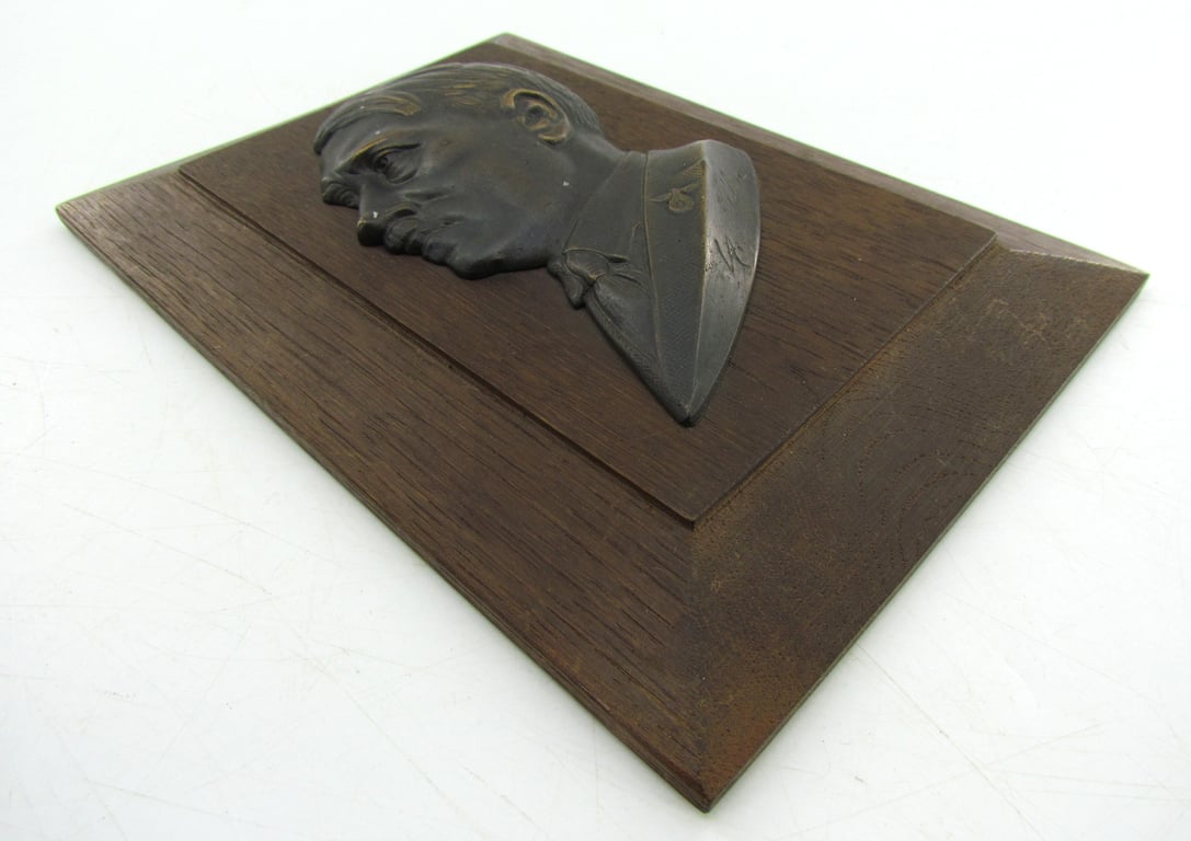 Adolf Hitler bronze wall plaque