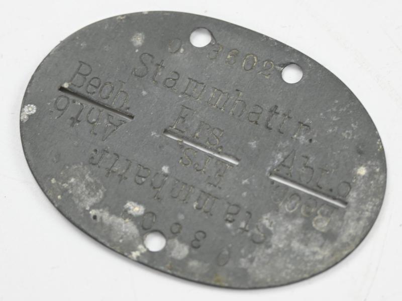 German WH Dog-Tag 'Stamm-Battr. Beob.Ers Abt.6''
