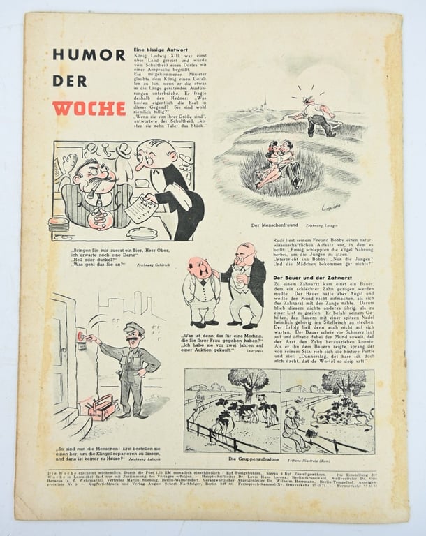 German Third Reich Magazine 'Die Woche' 1943