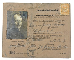 German DRB Deutsche Reichsbahn Memberpass