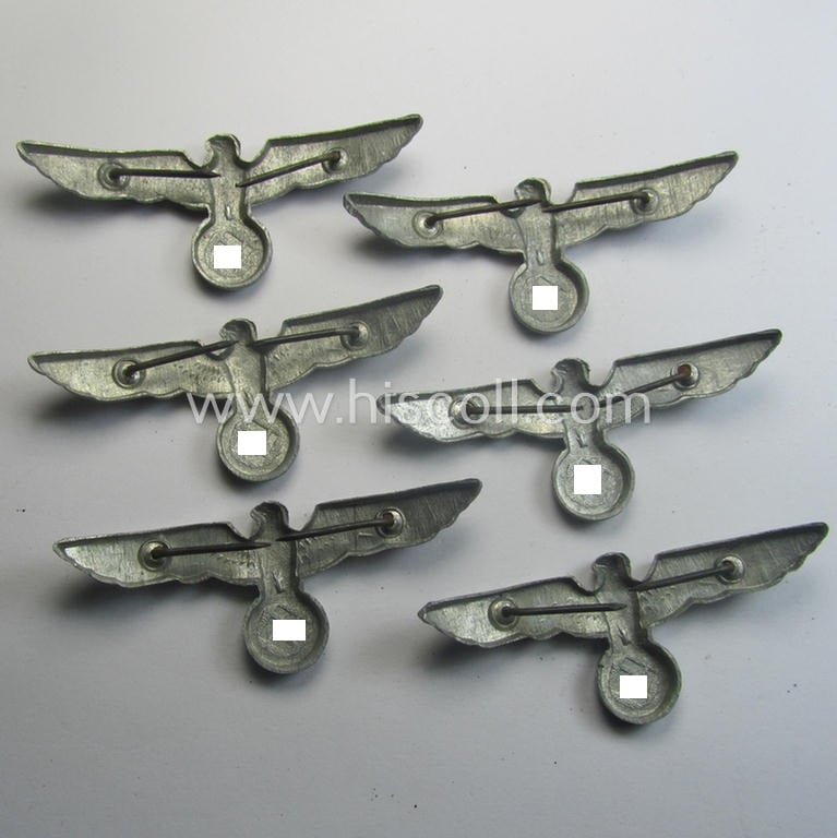 'Virtually mint- ie. unissued', WH (Heeres) EM/NCO-pattern visor- (ie. 'Schirmmützen'-) cap-eagle (being a typical unmarked example as executed in zinc- ie. 'Feinzink'-based metal)