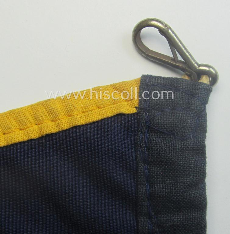 Very decorative - and officially-issued! - so-called: WH (Kriegsmarine) related vehicle- (ie. car-) flag (ie. 'Autostander o. Fahne der Kriegsmarine')