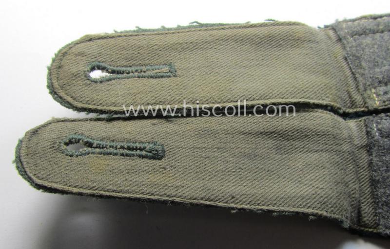 Attractive - and fully matching! - pair of WH (Heeres), early- (ie. pre-) war-period, 'M36- o. M40'-pattern (pointed-styled- and 'cyphered') so-called: NCO-type shoulderstraps as was intended for an: 'Unteroffizier des Pionier-Regiments 34'