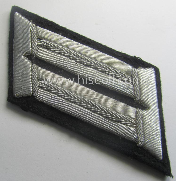 Pair of WH (Heeres) officers'-type, so-called: 'Waffenrock'- (ie. dress-) collar-tabs (ie. 'Kragenspiegel') as was intended for an officer serving within a: 'Pionier-Abtgs. o. Rgts.'