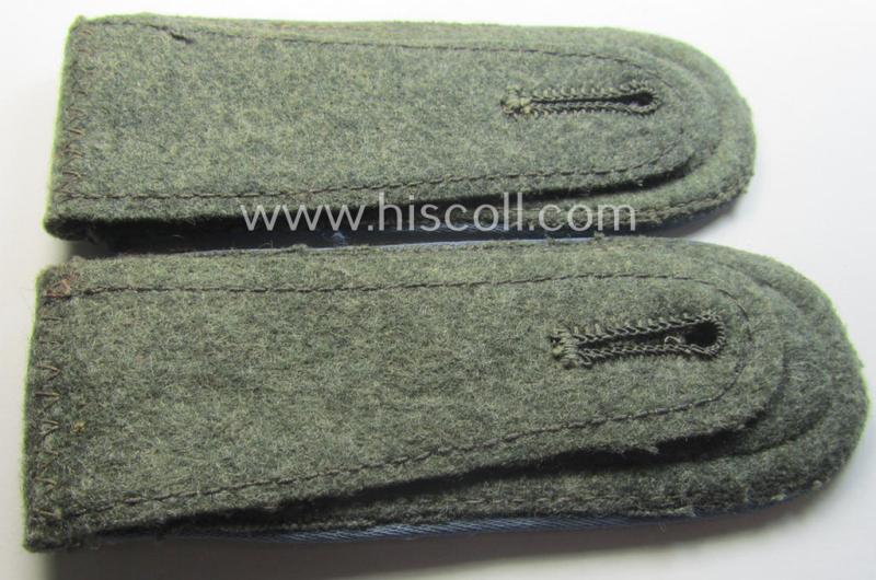 Pair of WH (Heeres) early- ie. (mid-)war-period- (ie. 'M41- o. 43'-pattern) 'cyphered', NCO-type shoulderstraps: 'Fwbl. der Nachschub-Trpn. u. Mitglied des Div.Stabs der 2. Inf.-Div.'