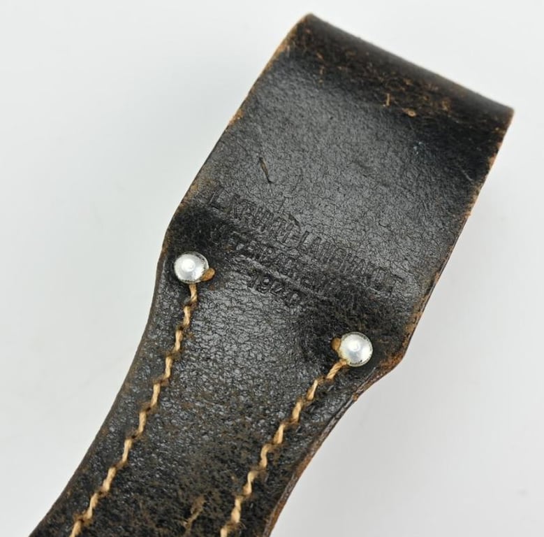 German Police Stag Handled Dress Bayonet with Frog