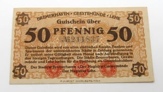 50 Pfennig Banknote Emergency Money