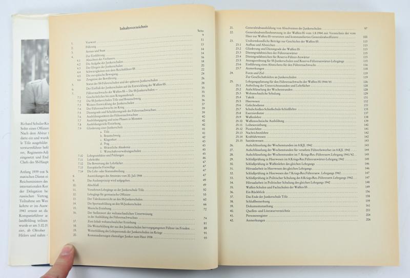 German Book ''Die Junkerschulen' with Signature of Author Richard Schulze-Kossens