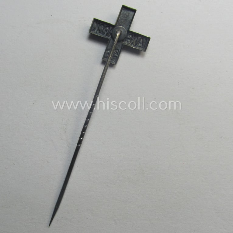 Attractive - and actually scarcely found! - silver-toned- (and I deem typical 'Buntmetall'-based!) 17-mm. sized miniature of a so-called: 'Langemarck-Kreuz des 26. Reserve-Korps' that comes in a wonderful condition
