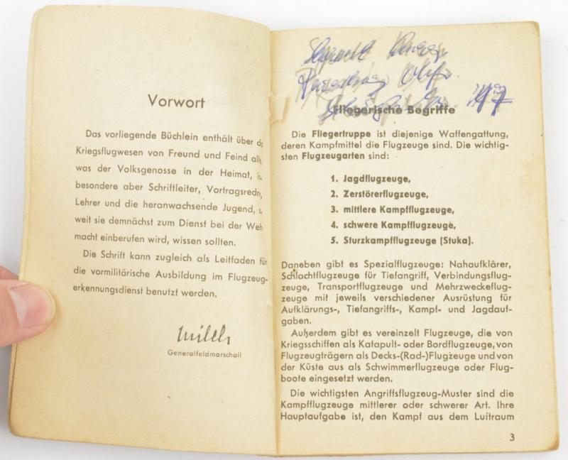 German LW Airplane Identification Booklet