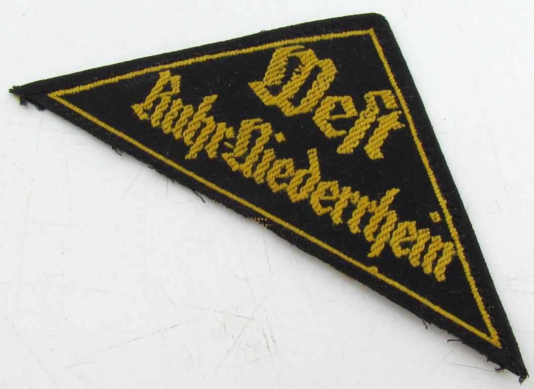 Hitler Youth Gebietsdreieck “West Ruhr-Niederrhein” with RZM Label
