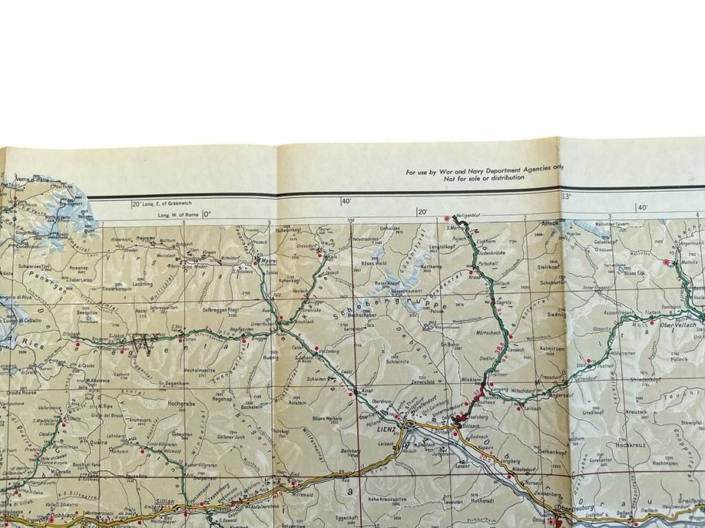US WWII Road Map for the Italian Campaign ( Sheet nr 3 )
