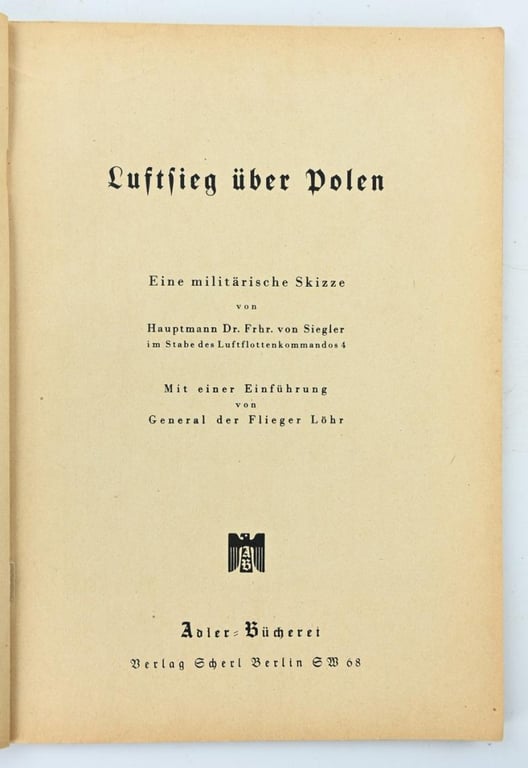 German LW Booklet 'Luftsieg uber Polen'
