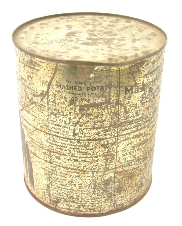 British WW2 Large Tin Can of Mashed Potato Powder