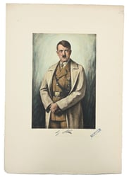 Proof Example of Adolf Hitler Lithograph by G.Waltenberger