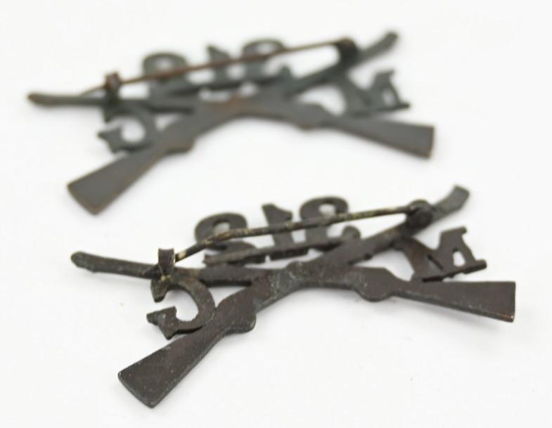 US WW1 312th MG Battalion officer collar rifles