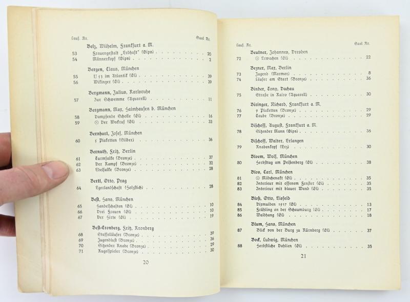 German Third Reich Art Catalogus 1939