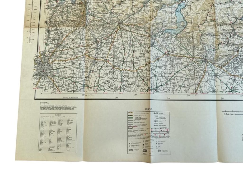 US WWII Road Map for the Italian Campaign ( Sheet nr 5 )