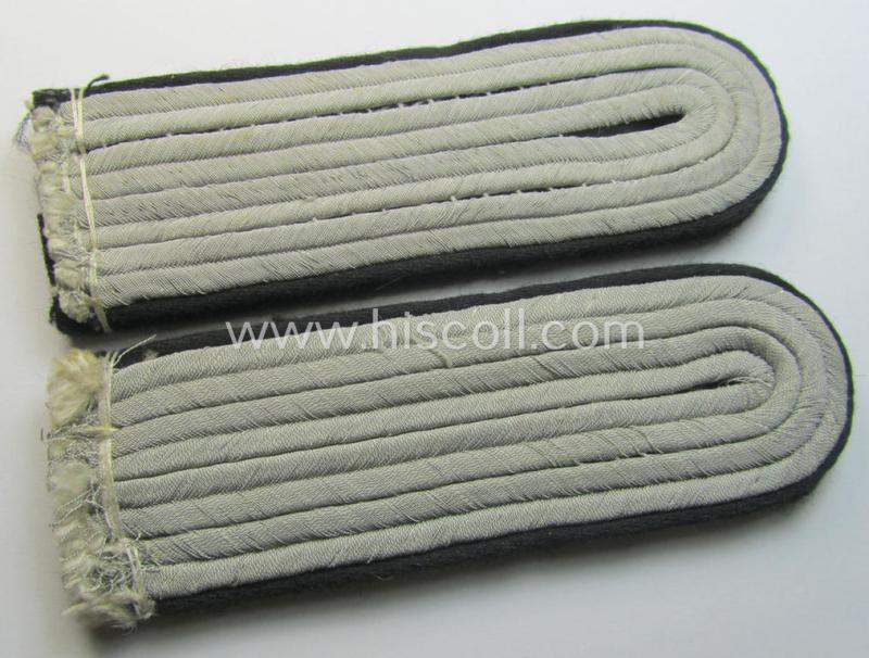Attractive - and fully matching! - pair of Waffen-SS, junior-officers'-type shoulderboards as was intended for usage by an: 'Untersturmführer' (ie. lieutnant) who served within the: 'Waffen-SS Pionier-Truppen'