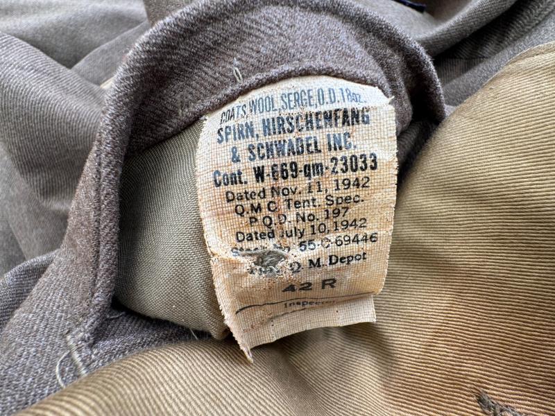 US WWII Class A Tunic Mountain Division , Trousers and Side Cap