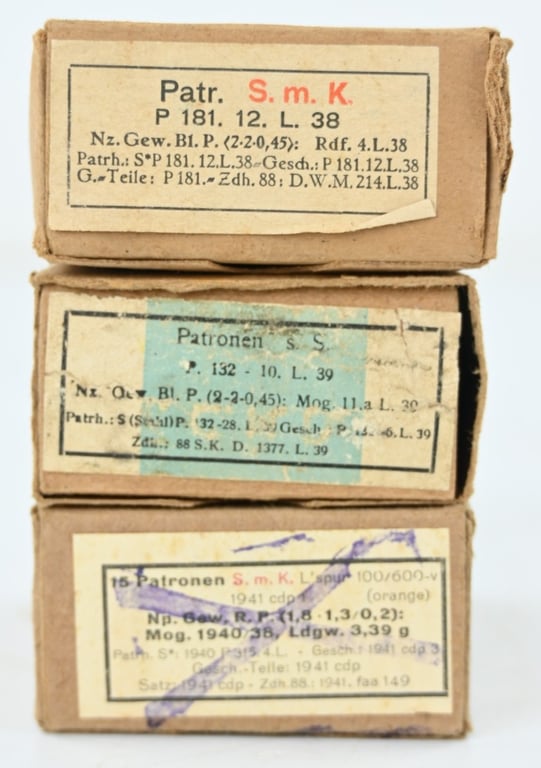 German WH Carton Ammo Boxes Set